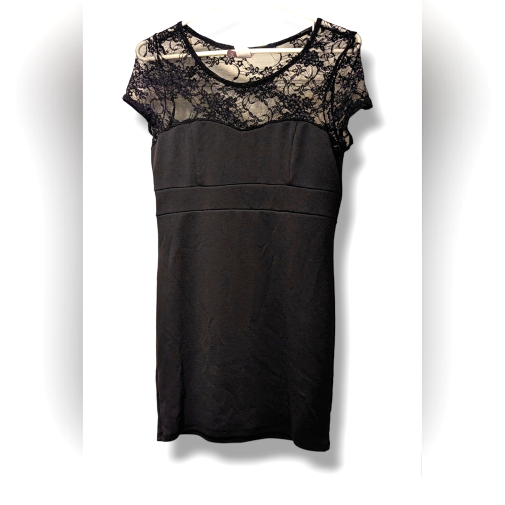 Misope lace top little black dress